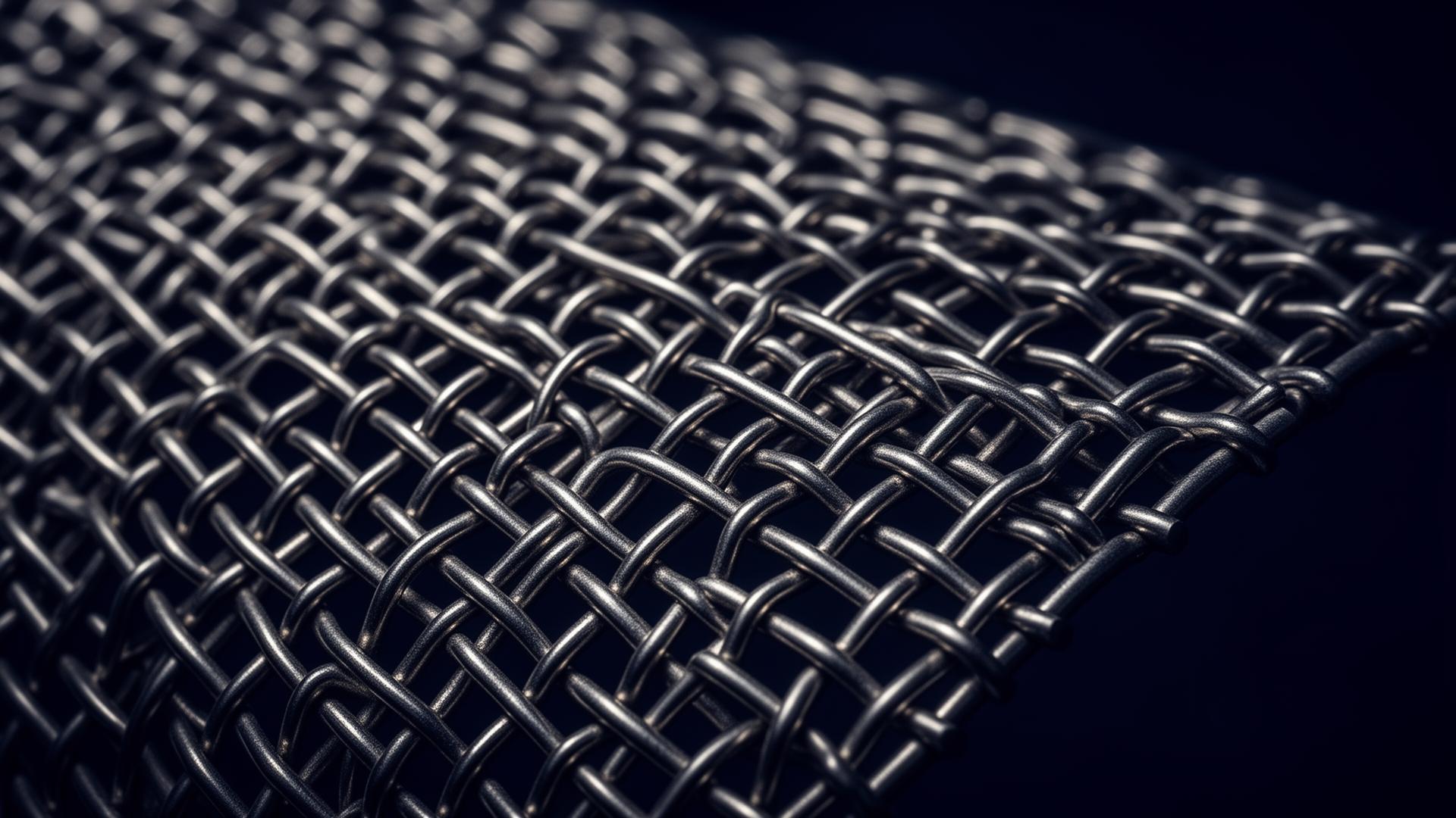 Premium stainless steel woven wire cloth close-up